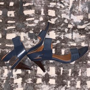 CALVIN KLEIN Alise blue leather strappy heel